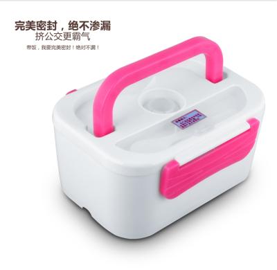 China Sustainable 2 in 1 for Car/Truck Food Grade Meal Prep Containers Metal Electric Heating Lunch Box for sale