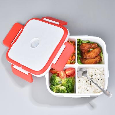 China Hotel/Car/Office Home Food Grade PP Portable Home/Office/School YUYANG Car Use Fast Food Container Electric Heating Plastic Lunch Box With Spoon Fork for sale