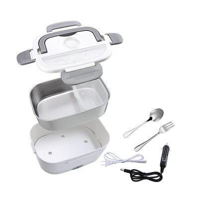 China Household Portable Electric Heatable Bento Box Food Warmer For Containers Food Grade 4 Buckles Tableware Sets for sale