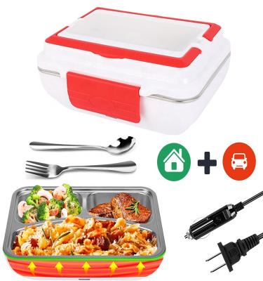 China Car/Electric Heater Bento Lunch Box Food Warmer Home/Office/Hotel/School YUYANG 2IN1 12V 220V Portable Waterproof Car HOT Home for Adult Student for sale