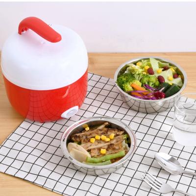 China Waterproof Portable Multifunctional Electric Tiffin Food Warmer Bento Lunch Box Hotel/Car/Rice Heated Cooker 304SUS Home Office/School/Home Office 110V 220V for sale