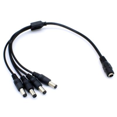 China Camera DC Power Jack Cable Splitter 1 Male 2 Female DC Splitter Cable for sale