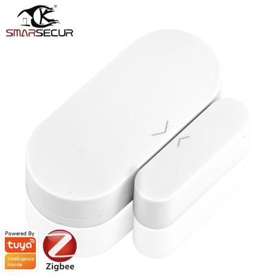 China Slot Tuya {Manufacturer} Smart Wireless Mini Zigbee Door Sensor for Smart Home Security System for sale