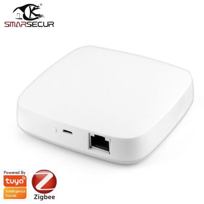 China Open source zigbee gateway hot sale WiFi tuya zigbee {manufacturer} 3.0 wire LAN power gateway smart hub Zigbee remote control devices for sale