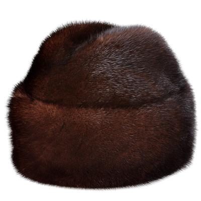 China Winter Hood Homme COMMON LUXURY Men Import Mink Fur Caps Male French Style Cold Protect Black/Brown Mex Dome Bomber Warm Hats for sale