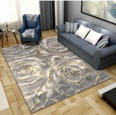 China Washable Modern Abstract Style 3D Printing Carpet Living Room Rugs for sale