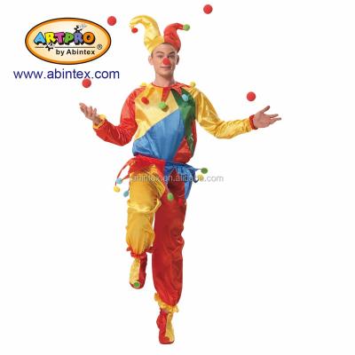 China Polyester ARTPRO by Abintex Brand Clown Costume (08-363) for Adult Lady, Adult Clown Costume (08-364) Man for sale