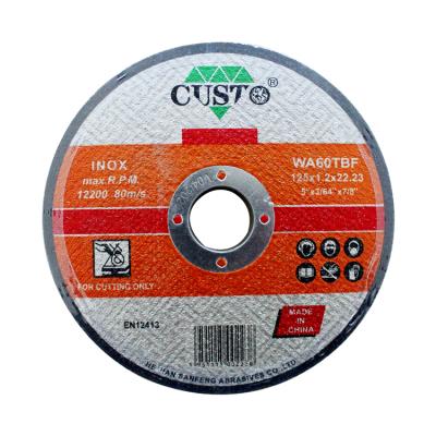 China MPA Certificate High Speed ​​5 Inch 125*1*22 Cutting Wheel High Speed ​​Cutting Disc For Inox And Stainless Steel for sale