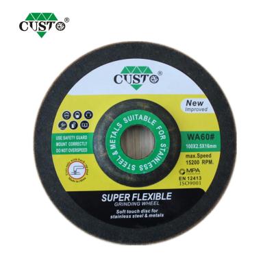 China Alunimium Oxide Abrasive Flexible Grinding Wheel For Stainless Steel for sale