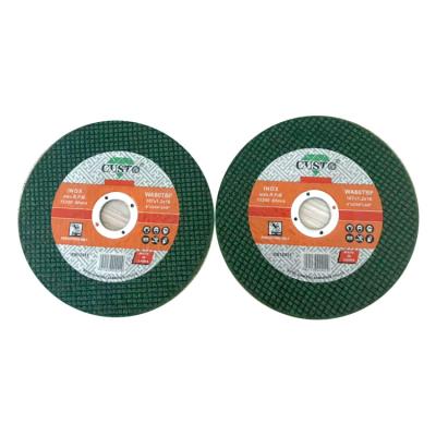 China Green Resin Abrasive Fiber Alunimium Oxide Hard Metal 107mm 4 Inch Cutting Wheel for sale