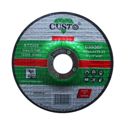 China Alunimium Oxide T42 125x3x22.23mm Special Stone Cutting Disc For Cutting Cutting Wheel For Stone for sale