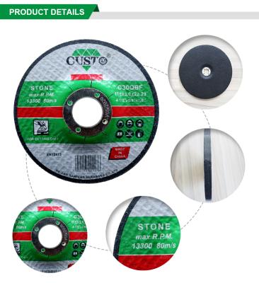 China Alunimium Oxide T42 230x3x22.23mm Y-Cut Depressed Wheel For Stone for sale