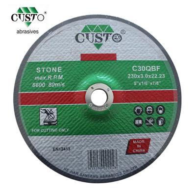 China Alunimium Oxide Stone Cut 115x3x22mm Abrasive Cut Off Wheel For Stone for sale