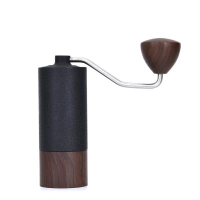 China PORTABLE Factory Household Coffee Grinder Stainless Steel Wood Handle Coffee Grinder Handheld Manual Burr Espresso Direct Coffee Grinder for sale