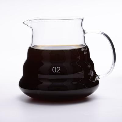 China Good Quality Durable Heat Resistant Clear High Borosilicate Glass Coffee Server For For Over Pots Kettle for sale