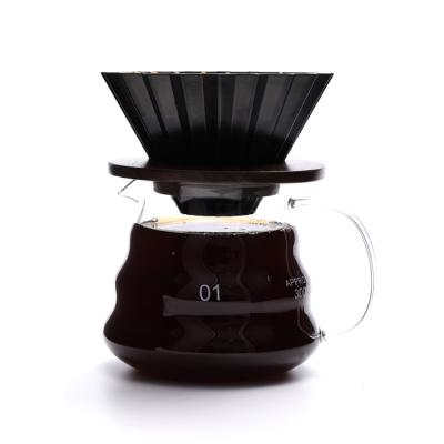 China Sustainable Hot Sale Drip Coffee Pot Server Heavy Duty Coffee Carafe Glass Teapot for sale