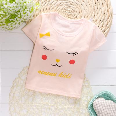 China Breathable Wholesale Baby Outfit Clothes Organic Cotton Short Sleeve Infant T Shirts For Summer for sale