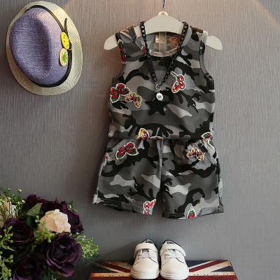 China Casual For 2 Piece Set Clothes Sleeveless Children Clothes Hanger 2 Piece Set Yiwu Children's Clothes for sale