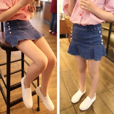 China Mini Skirts Photos Kid Breathable Denim Skirt For Girls Clothing Shopping Online for sale