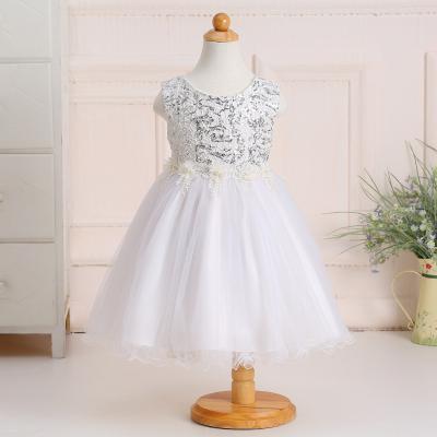 China Wholesale Pakistan Breathable Fancy Dress Girl White Ball Gown Dresses For Kids for sale