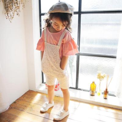 China Designer Wholesale China Clothing Children's Overalls Anti-pilling Girls 3/4 Pants for sale