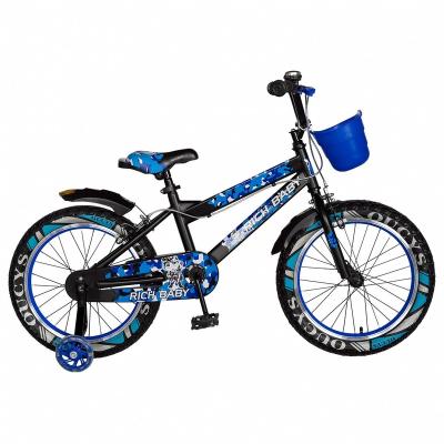 China High Quality Flat Earth Girls 5-7 Years 18 Inch Kids Bike Steel Frame Kids Bike With LED Auxiliary Wheels for sale