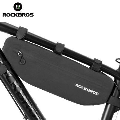 China Big Capacity ROCKBROS Cycling Bicycle Bags Tube Front Frame Bag Waterproof MTB Road Triangle Top Pannier Dirt-resistan for sale