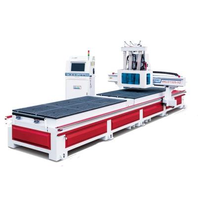 China Qingdao Double Working Table CNC Cutting Boring Drilling Machine 1225x2445mm for sale