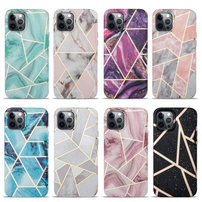 China Protect Slot Phone Marble Cases For iphone 12 mini 11 pro Max Se 2020 XS XR X Soft Silicone Cover Max IMD Back for sale