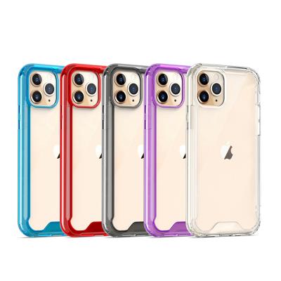 China Shockproof Clear Acrylic Shockproof Phone Cases For iPhone 13 12 11 Pro Max XR XS Samsung Note20 S20 S21 Ultra A12 A22 A32 A52 A72 S21FE for sale