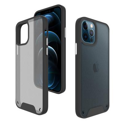 China Anti-fall TPU PC Matte Translucent Hard Phone Case for Iphone 12 pro A12 max A52 4G/5G for sale