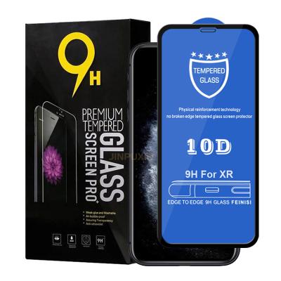 China 10D Cell Phone Full Coverage Mobile Glass Protector For iPhone 12 pro Max Mini 11 X/XS XR Samsung A50 A60 A70 A70s A80 A90 for sale