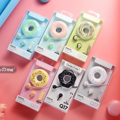 China New In-Ear 3.5mm Wired Earphone Earbuds With Donuts Winder Earplugs For Mobile Phone MP3 Kids Gift for sale