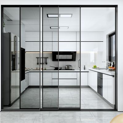 China Latest Screen Design Price Customization Three Linkage Folding Reasonable Extremely Narrow Sliding Door for sale