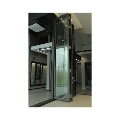 China Custom Home Decoration Windproof Fashion Windproof Aluminum Glass Sliding Folding Door for sale