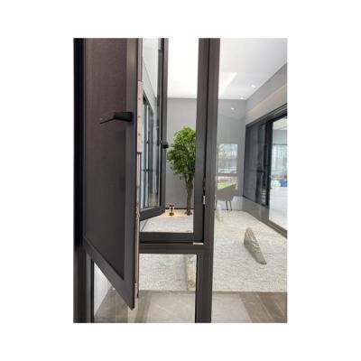 China Folding Screen Customized French Aluminum Casement Modern Exterior Opening Screen Window Frame Windows for sale