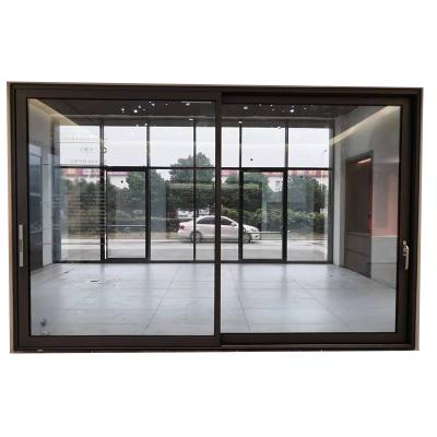 China Magnetic Screen Sliding Aluminum Glass Barn Door For Stained Glass And Doors for sale