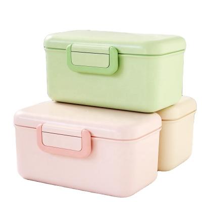 China Amazon Hot Sale Multi Functional Plastic Foil Viable Proof Kids Bamboo Food Bowl Food Storage Container for sale