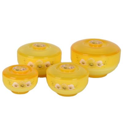 China 4pcs Sustainable Wholesale Eco - Friendly Colorful Plastic Soup Rice Noodle Bowl With Lid for sale