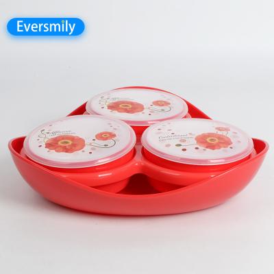 China Sustainable Fruit Nut Candy Plastic Dry Box With 6 Compartments High Quality Candy Box for sale