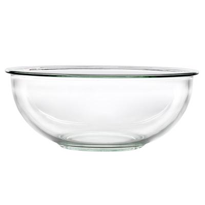 China Sustainable Clear Glass Fruit Bowl Large Salad Container Customized Glassware Bakeware Kitchenware for sale