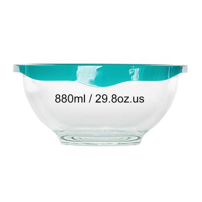 China Microwave Sustainable Oven Use High Borosilicate Glass Salad Bowl Mixing Bowl With Lids for sale