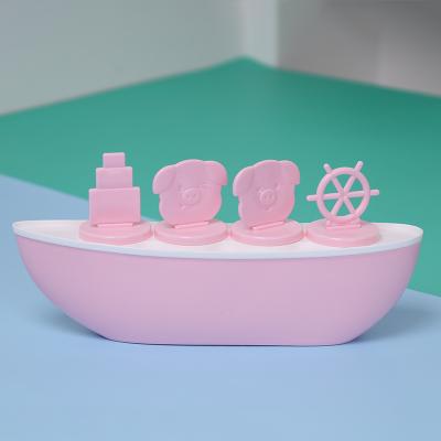 China EVERSMILY Ice Pop Ice Cream Bar Maker Sustainable Kids Boat Shaped Tray Holder Popsicle Molds for sale