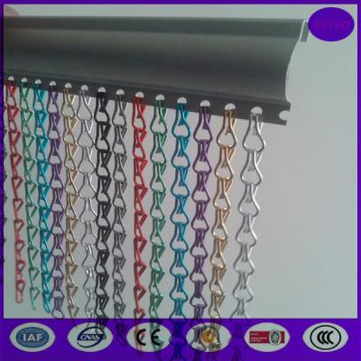 China 100% anodized aluminum chain fly link curtain screen  with special track for sale