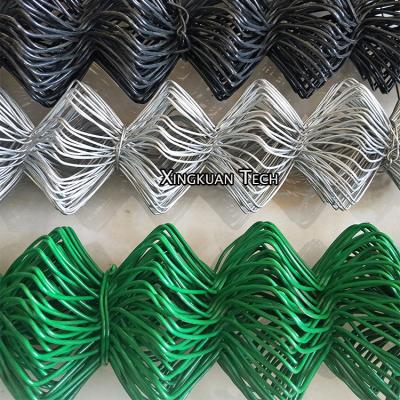 China Galvanized Chain Link Fence Fabric Polyvinyl Chloride PVC To Keep Out Trespassers for sale