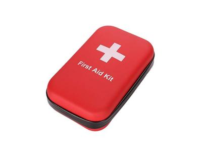 China PU Earthquake Survival Kit Safety Emergency Storage Shockproof Red Leather EVA First Aid Personal Waterproof Personal Outdoor Case for sale