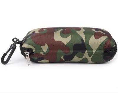 China Hard EVA Case Zipper Hook Clasp Travel Camouflage Waterproof Outdoor Portable Shockproof Wearing EVA Eyeglasses Sunglasses Case for sale