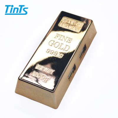 China Charging+Data Transfer 4 Ports Gold Bar Novelty Design USB Hub 2.0 For Promotion for sale