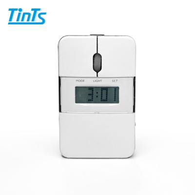 China Travel Portable Portable Use Time Display Mouse Clock Mouse Optical Clock Mouse for sale