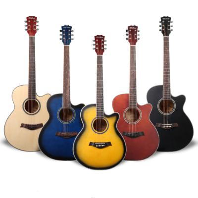 China Basswood GM001 Factory Acoustic Guitar Beginners 40 Inch Cheap Basswood Acoustic Guitar for sale